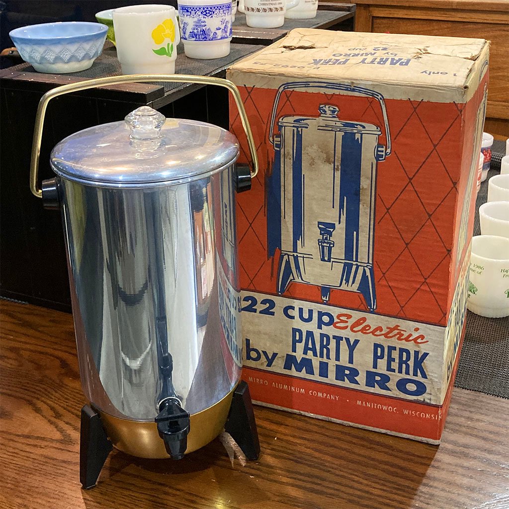 22cup electric PARTY PERK by MIRRO ロケット型コーヒーパーコレーター1950年代製造 アメリカ製 マメチコ  Fashion and Vintage 通販