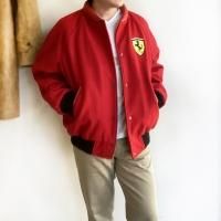 1980-1990's British Wool Melton  Leather Blouson for Ferrari Racing Team Redե顼졼󥰥Υ֥륾