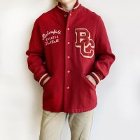 1950年代アメリカ ホワイティング ヴァーシティジャケット（ファラオジャケット）赤　1950's Whiting Varsity Jacket Red