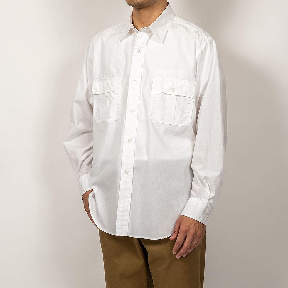 Big Safari Shirt, White Broadcloth Sサイズ／Workers - マメチコ