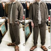 【2022年春夏新作】FWP Trousers, Brown Linen／Workers