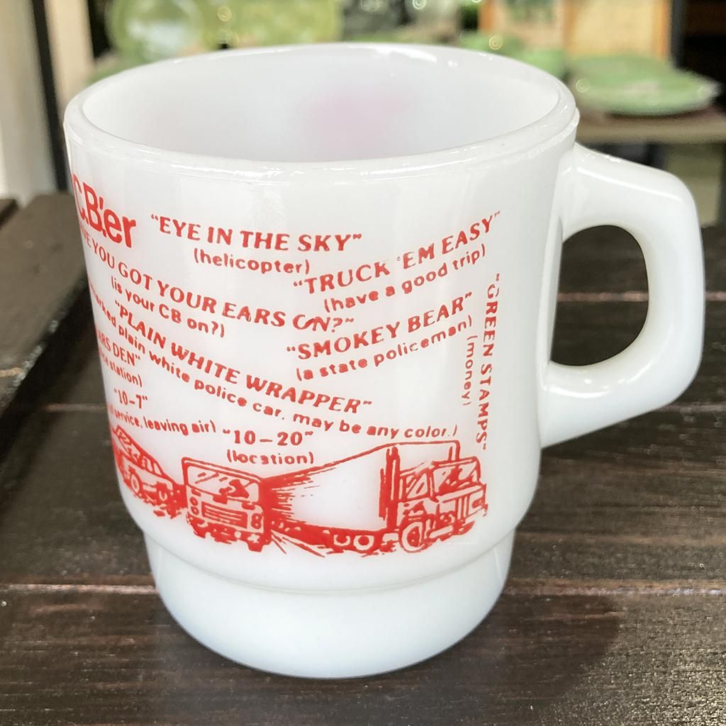 スタッキングマグ C.B.'er赤 1960年代後半製造 Fire-King