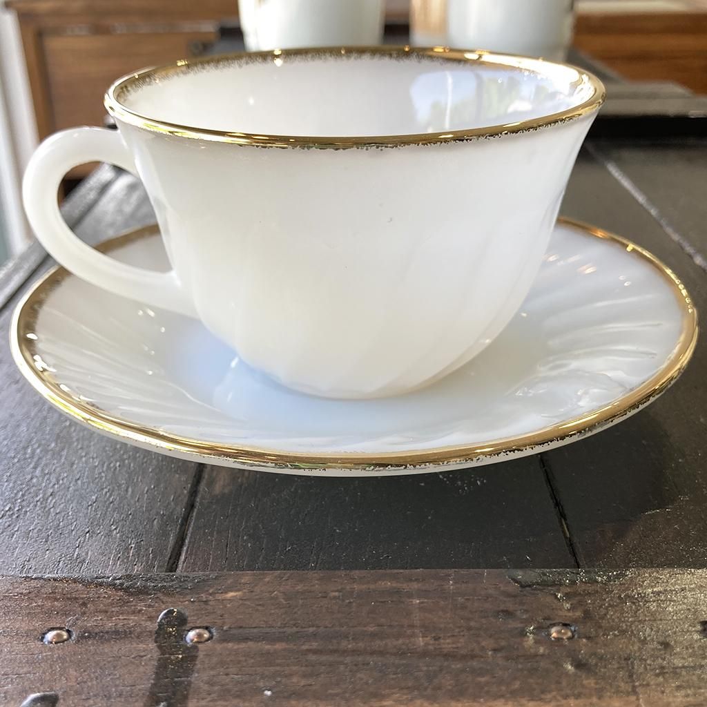 スワール ゴールドリム カップ＆ソーサー 1950年代～1960年初頭