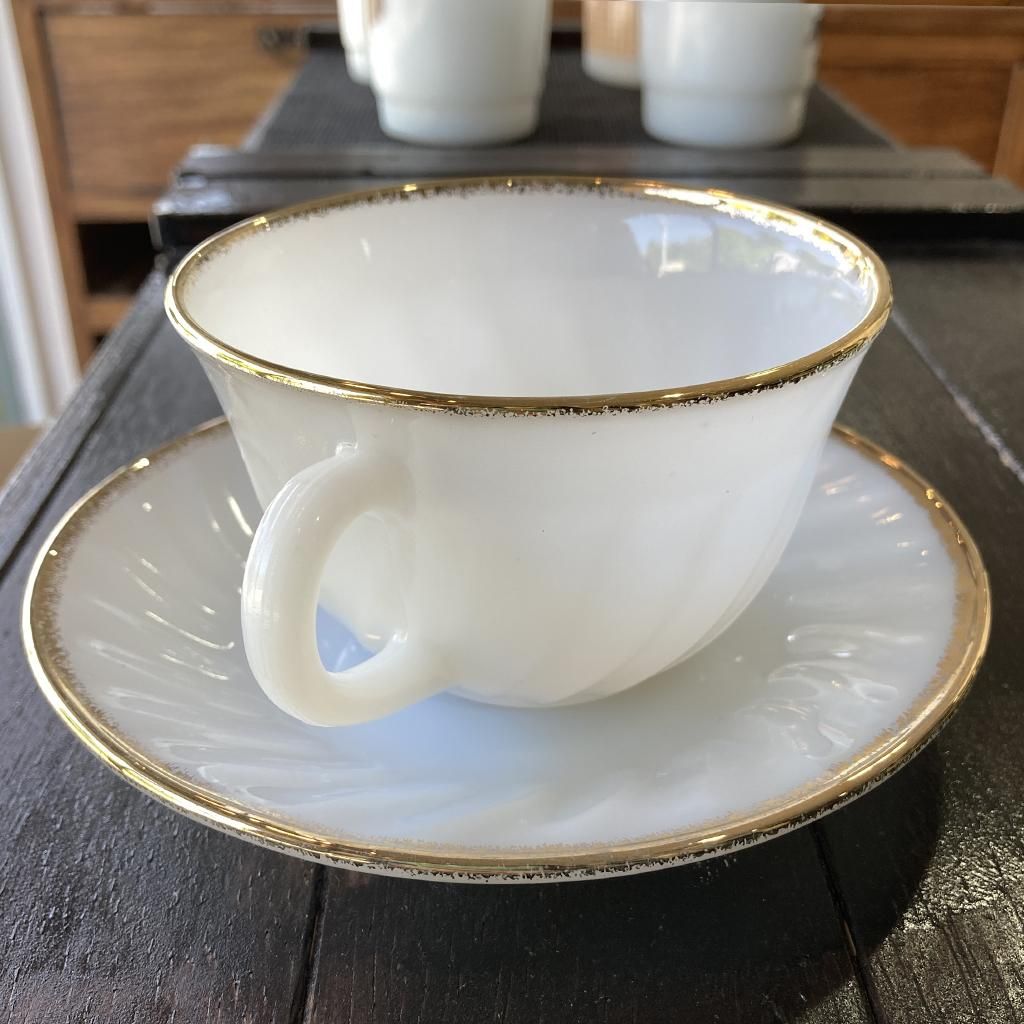 Fire King Swirl Golden Anniversary Open Handled Ft. Sugar C