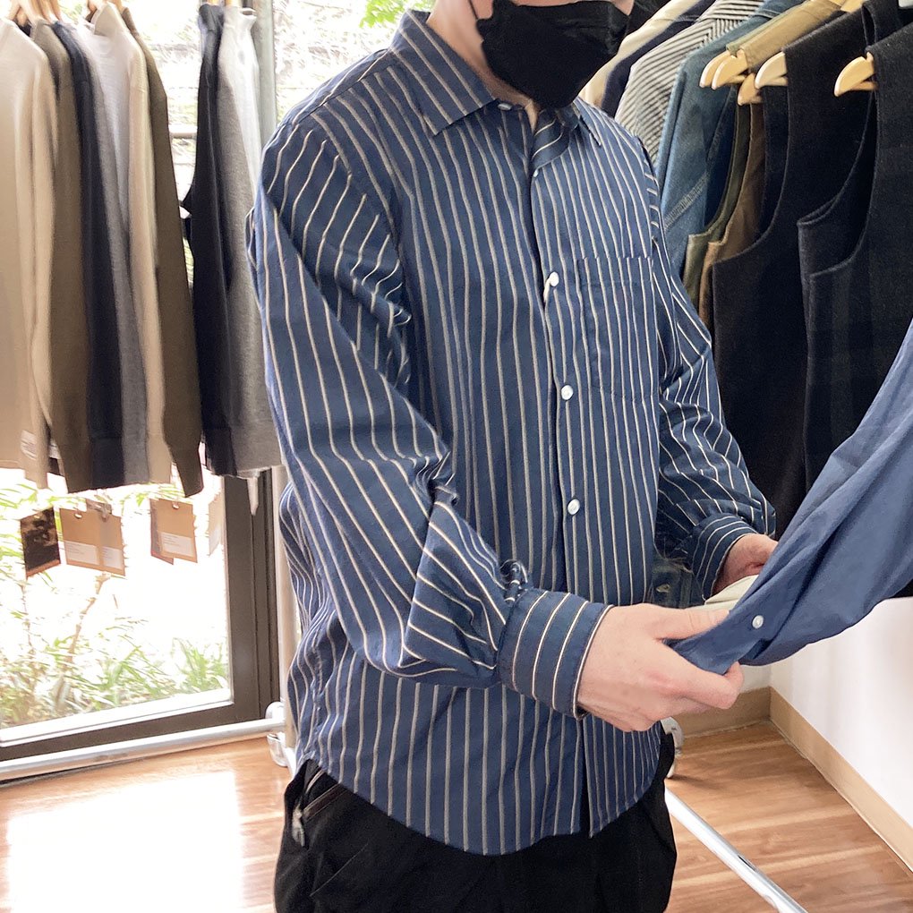 Saint-Germain Shirt Stripe Broadcloth／Workers - マメチコ Fashion