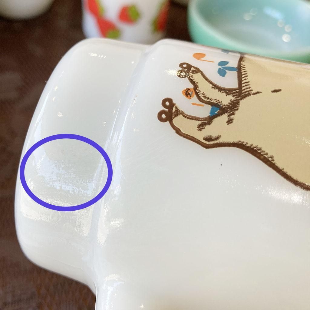 ファイヤーキング　リブマグ　ハンプシャーピッグ　レア Dハンドルマグ フィルビー サファイアブルー 1940年代前半製造 Fire