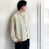 レーヨンシャツ カラフルネップ入りアイボリー 1990年代頃／TOKYO PEPPERMINT 東京ペパーミント