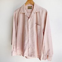 レーヨンシャツ カラフルネップ入りピンク 1990年代頃／TOKYO PEPPERMINT 東京ペパーミント