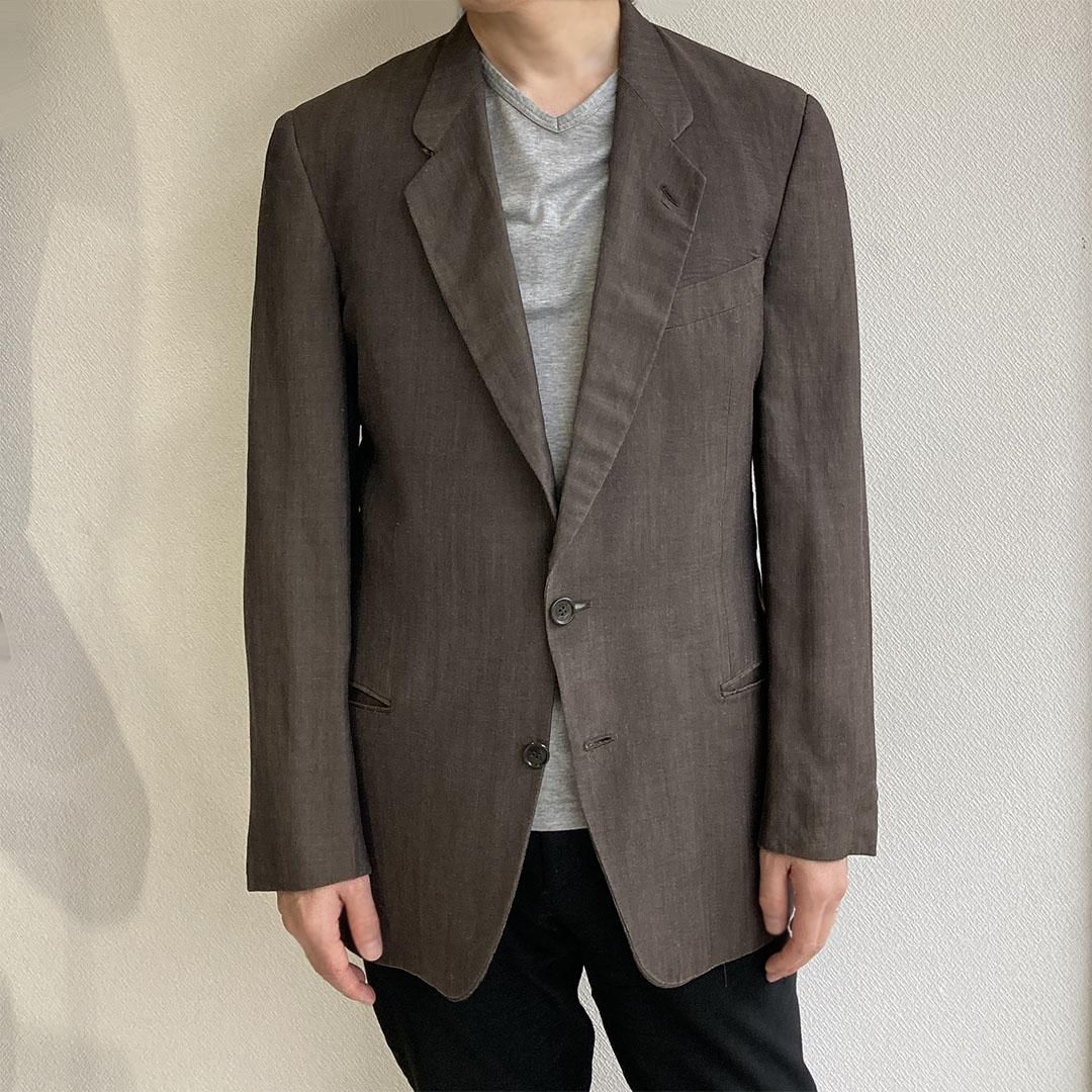 1990's Italian Tailored Jacket by GIORGIO ARMANI Dark Brown 1990