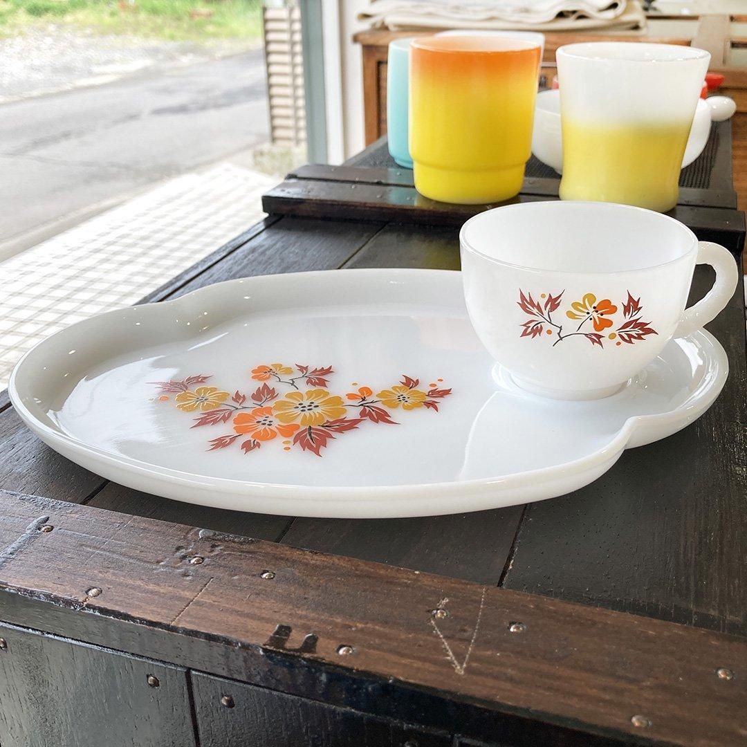 Federal Glass アメリカンアンティーク スナック3セット USAビンテージ