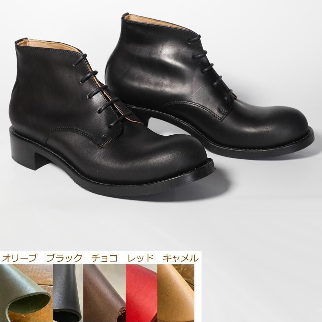 ヒラキヒミ。　P-38　26.5cm ブラック P-38 ピーサンジュウハチ トイアーノ おでこ靴職人ヒラキヒミ。【ご