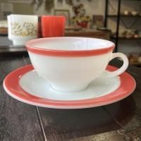 Amazon | OLD PYREX FireKing ビンテージ カップ&ソーサー2個