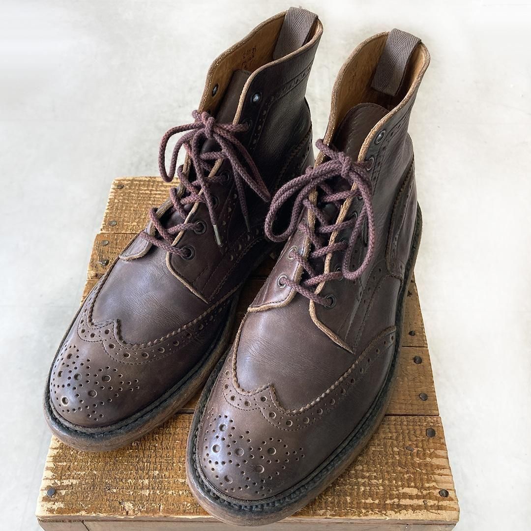 Tricker's トリッカーズ ブーツ ブラウン ダメージ加工モデル(9 Tricker's トリッカーズ ブーツ ブラウン ダメージ加工モデル(9