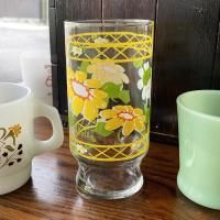 ヒルディ フラワーグラス（大）1960年～1970年代製造 アンカーホッキング社（Sランク美品）