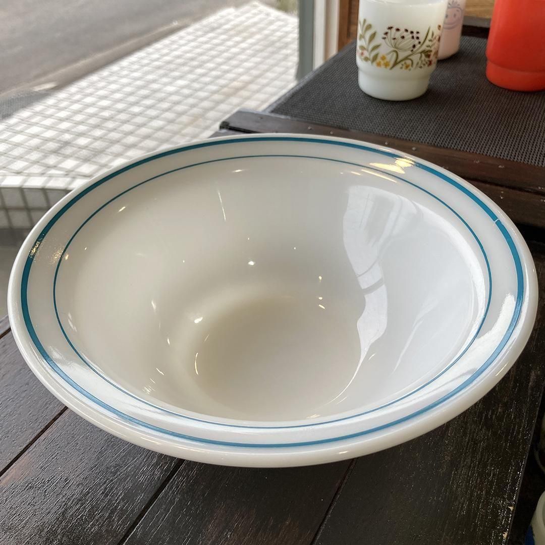 ファイヤーキング350 ブルーバンド レストランウェア 2枚 350シリーズ ブルーバンドボウル（アメリカ海軍U.S.NAVY）1970年代製造