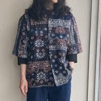 redad made in usa bandana patchwork shirtnavyredad å<img class='new_mark_img2' src='https://img.shop-pro.jp/img/new/icons3.gif' style='border:none;display:inline;margin:0px;padding:0px;width:auto;' />