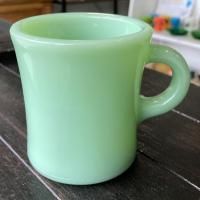 ミント級！　超美品　ファイヤーキング　桃茶　マグ leafblossom ファイヤーキング販売店マメチコ Fire-king食器通販
