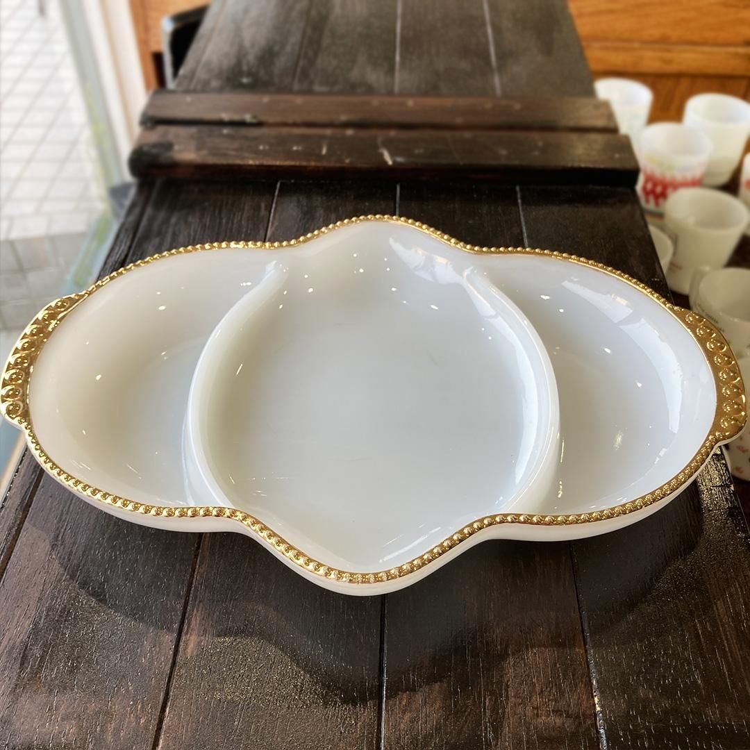 ディバイデッドレリッシュトレイ | ゴールドリム白 - マメチコ Fashion