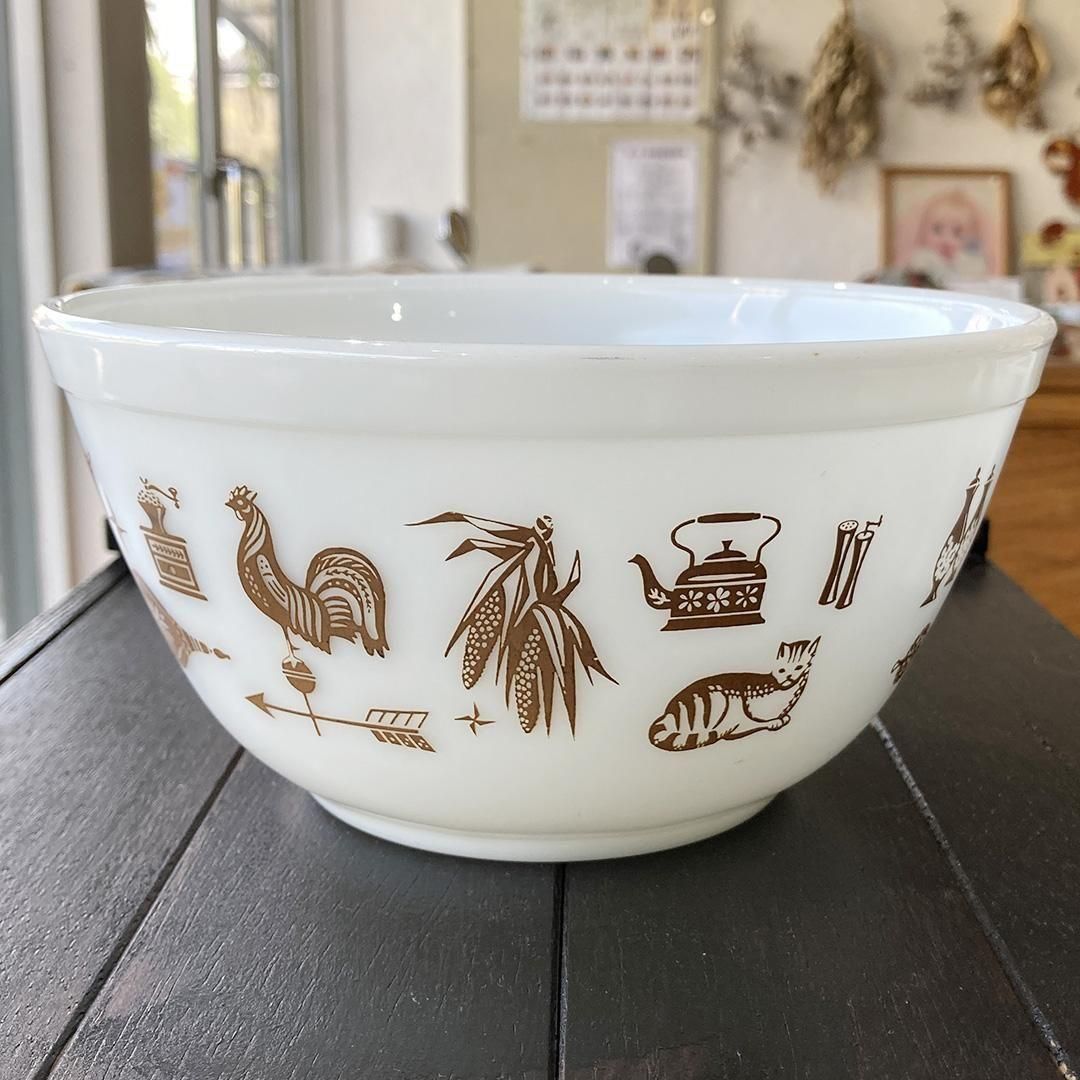 パイレックス　オールドパイレックス　ボウル　アーリーアメリカン4点セット ミキシングボウル アーリーアメリカン | Mサイズ | オールド