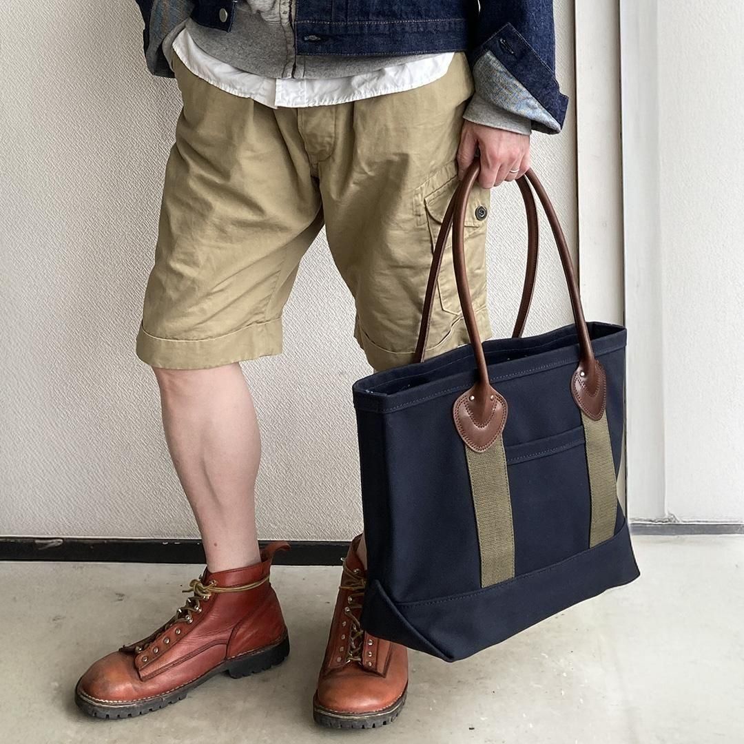 バッグ Workers Leather Handle Tote Bag Navy WORKERS Leather Handle Tote Bag (navy - size M) – 2 old souls