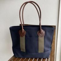2025ǯFWLeather Handle Tote Medium Long Handle Navy Workers<img class='new_mark_img2' src='https://img.shop-pro.jp/img/new/icons3.gif' style='border:none;display:inline;margin:0px;padding:0px;width:auto;' />