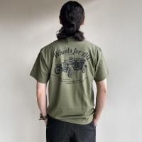 Wheels for All T-shirt oliveCHANGES<img class='new_mark_img2' src='https://img.shop-pro.jp/img/new/icons3.gif' style='border:none;display:inline;margin:0px;padding:0px;width:auto;' />