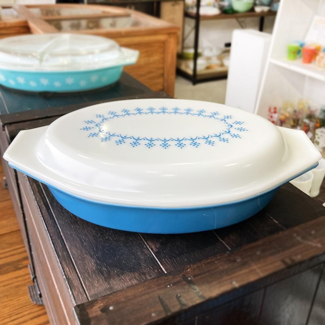 PYREX オールドパイレックス　キャセロール　 スノーフレーク　3点セット PYREX オールドパイレックス キャセロール スノーフレーク 3点セット