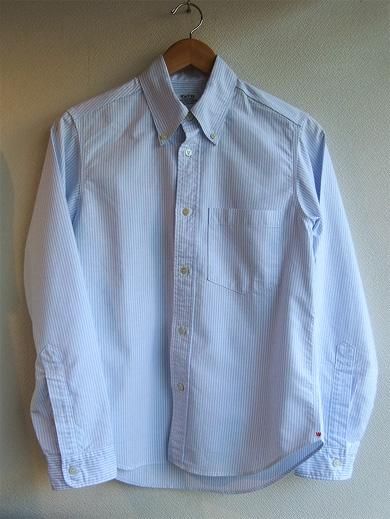 未使用タグ付 シナコバ ボタンダウン シャツ 刺繍 ワッペン 青白ストライプLL 公式】シナコバ（SINA COVA）キングサイズ 長袖ボタンダウン