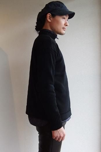 フィッシャーマンズワークセーター・ブラック/DjangoAtour