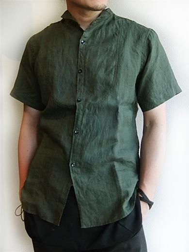 エントワ entwa新品ダッチカラーシャツカーキ リネン CHOYA URBAN STYLE カジュアルシャツ リネンシャツ カッタウェイ
