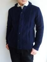 եå㡼ޥ󥺥˥åȥǥ ͥӡ fishermansworkknitcardigan navyDjangoAtour