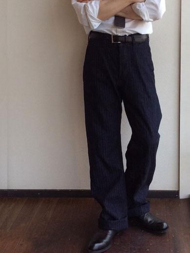 ファクトリーデニムパンツ ヘリンボーン FACTORY DENIM PANTS HB 