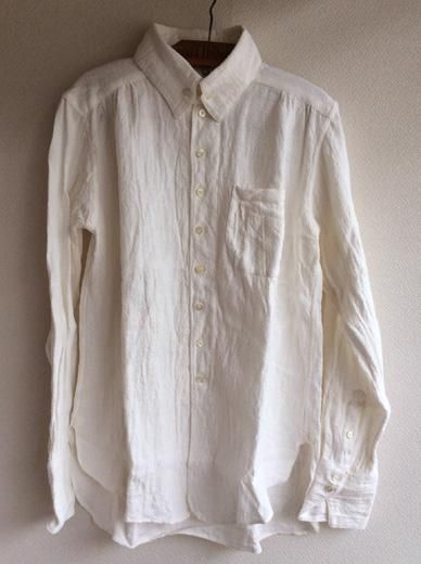 アナザーラインリネンシャツ（オフホワイト）ANOTHERLINE LINEN SHIRT