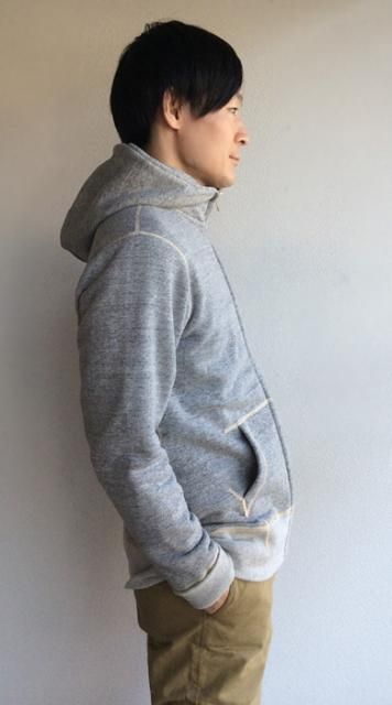 ハイジップパーカー グレー High Zip Parka,Gray／Workers K&TH