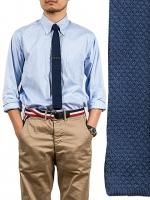 シルクニットタイ　ネイビー　Silk Knit Tie Navy／Workers