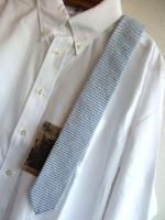 ʥ å֥롼Narrow Tie, SeersuckerBlueWorkers