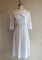 1940's British Half-Sleeve Dress Coat White