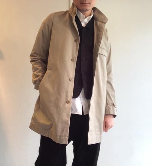 フライフロントUKコート ベージュ flyfront UK coat beige フライフロントUKコート ベージュ flyfront UK coat beige