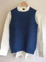 åȥ˥åȥǥ٥ Хȥ֥롼cotton knit indigo vest cobaltindigoblueDjangoAtour