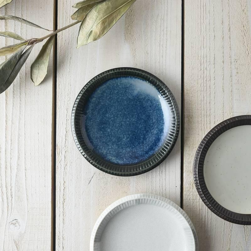 美濃焼ドット深海　変形皿（ 美濃焼ドット深海変形皿（