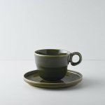 TRIP WARE コーヒーカップ&ソーサー80+130 緑釉[美濃焼]