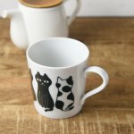 Cat mug - 12cmおすましネコの軽量マグカップ[美濃焼]