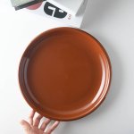 ワイルドヴィレッジ チャコールブラウン 26cmディナー皿[美濃焼]
