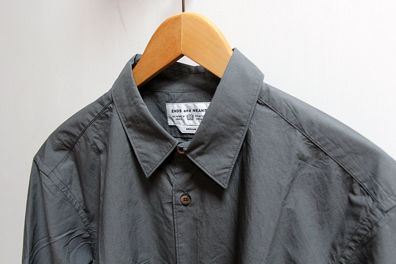 AWENDS and MEANS/エンズアンドミーンズ Aldous Shirts Blue Gray