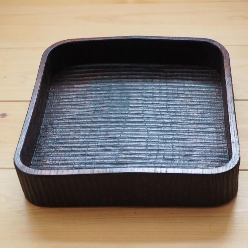セール】 25日まで! 15×28cm 大矢拓郎 我谷盆 黒染め - louizidis.gr