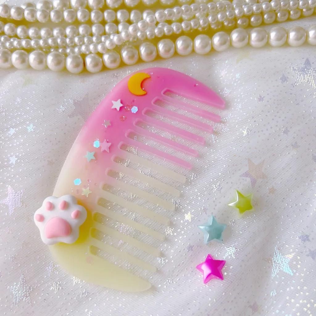 レジン 型 猫 櫛 ブラシ ハンドメイドパーツ 資材 材料 コスメ 髪飾り