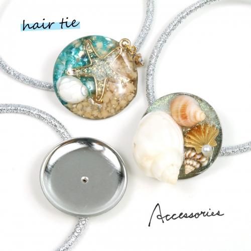 キラキラビジューラウンドレジンヘアゴム