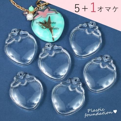 5個+おまけ1個 カン付いちご- 手作り雑貨屋 * 雑貨好きによる雑貨好き