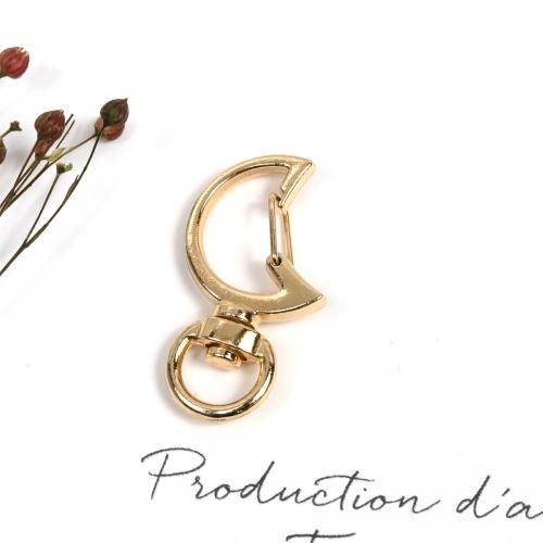 リフレッシュ☆月型オルゴナイトのナスカンキーホルダー①（願い叶えるオイル封入） リフレッシュ☆月型オルゴナイトのナスカンキーホルダー①（願い