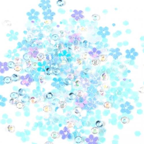 レジンヘアゴム　パープル　花びら　バラ　三日月　透け感 レジンヘアゴムパープル花びらバラ三日月透け感